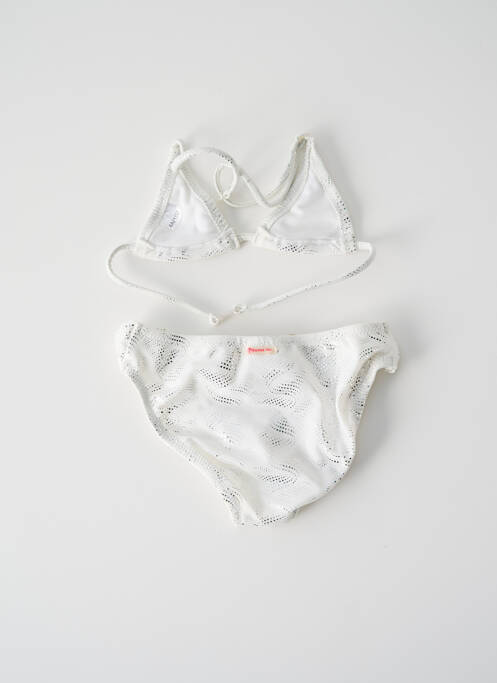 Maillot de bain 2 pièces blanc PRINCESSE ILOU pour fille