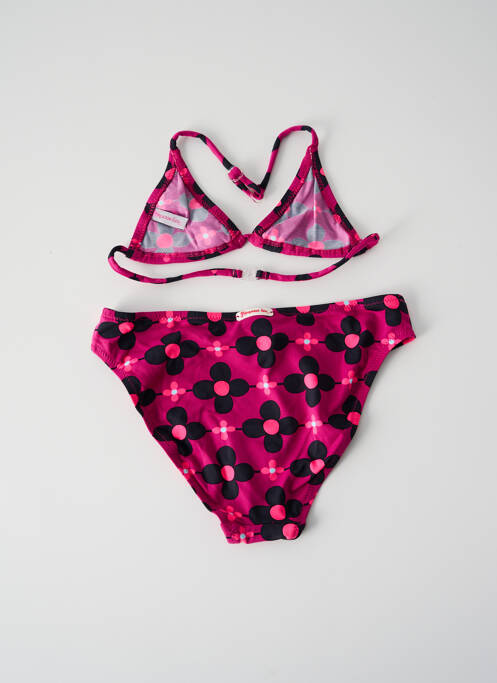 Maillot de bain 2 pièces rose PRINCESSE ILOU pour fille