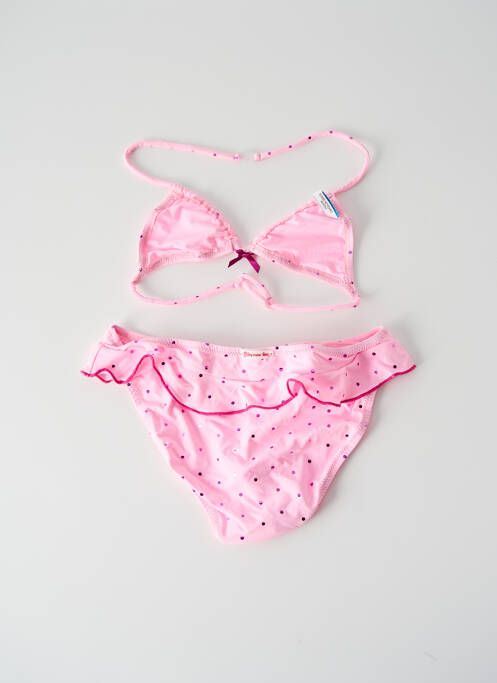Maillot de bain 2 pièces rose PRINCESSE ILOU pour fille