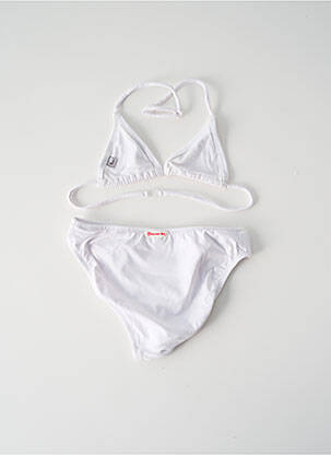 Maillot de bain 2 pièces stretch blanc PRINCESSE ILOU fille