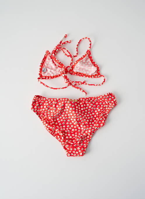 Maillot de bain 2 pièces rouge PRINCESSE ILOU pour fille