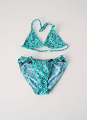 Maillot de bain 2 pièces stretch bleu PRINCESSE ILOU fille