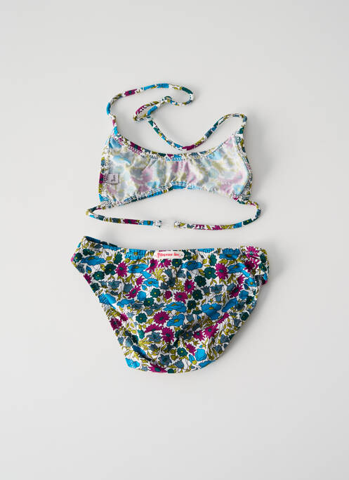 Maillot de bain 2 pièces bleu PRINCESSE ILOU pour fille