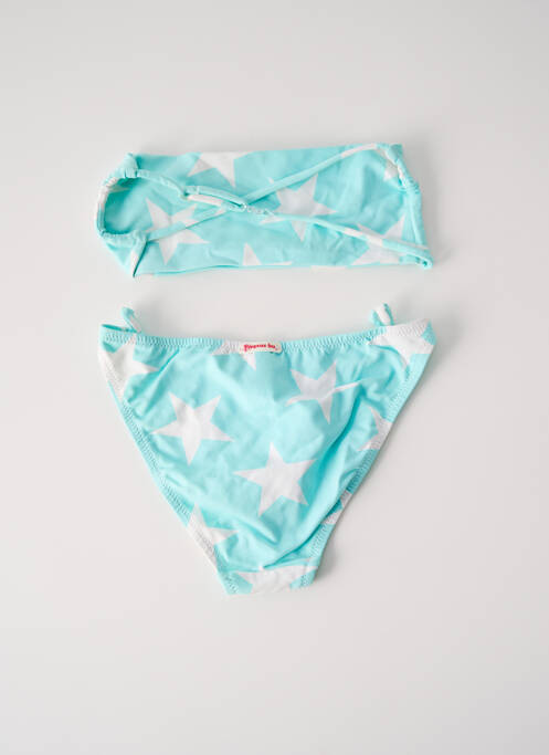 Maillot de bain 2 pièces bleu PRINCESSE ILOU pour fille