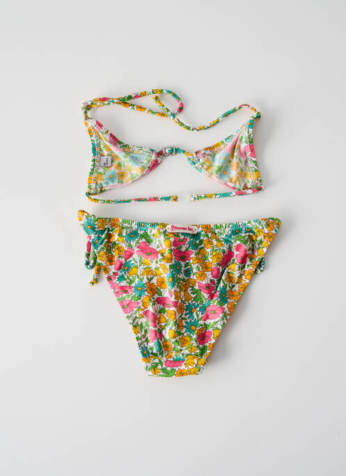 Maillot de bain 2 pièces jaune PRINCESSE ILOU pour fille