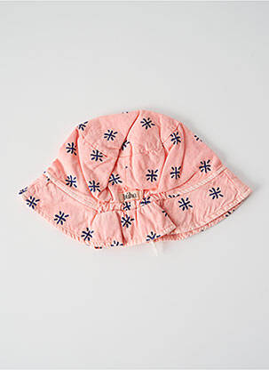 Chapeau tissage popeline rose BUHO fille