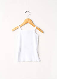 T-shirt coupe cintrée fines bretelles blanc BUHO fille