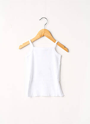 T-shirt coupe cintrée fines bretelles blanc BUHO fille