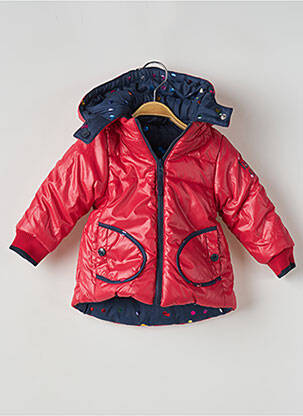 Doudoune manches longues a capuche rouge BOBOLI fille