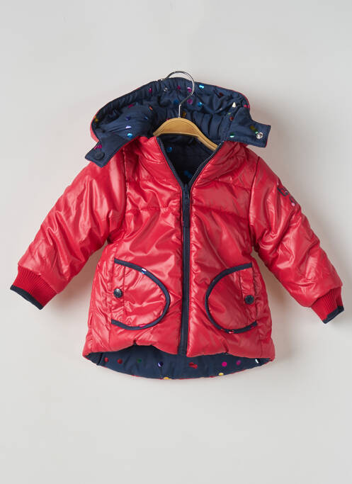 Doudoune manches longues a capuche rouge BOBOLI fille