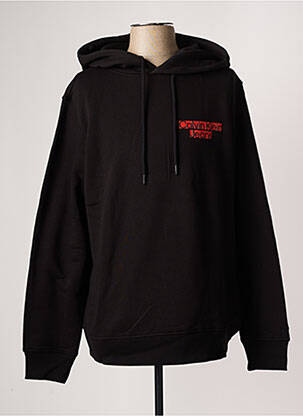 Sweat-shirt à capuche sérigraphie manches longues noir CALVIN KLEIN homme
