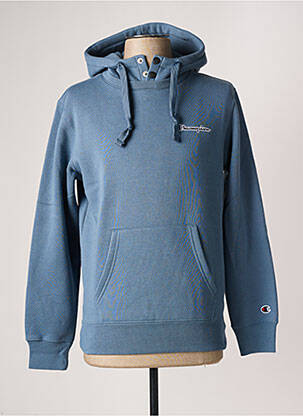 Sweat-shirt à capuche broderie manches longues bleu CHAMPION homme