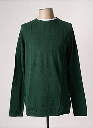 Pull col rond manches longues vert TOM TAILOR homme