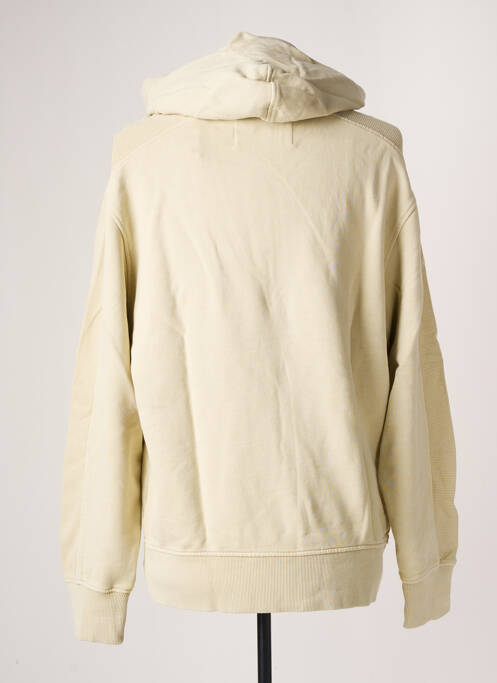 Sweat-shirt à capuche beige CALVIN KLEIN pour homme