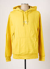 Sweat-shirt à capuche jaune CALVIN KLEIN pour homme seconde vue