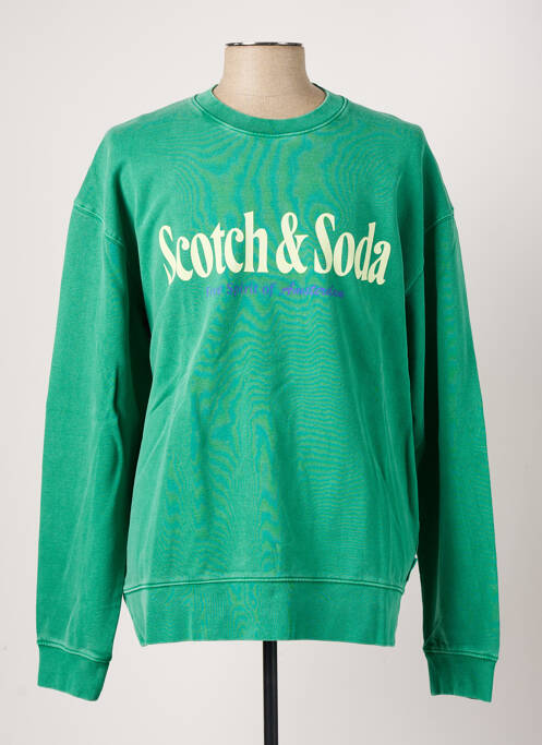 Sweat-shirt vert SCOTCH & SODA pour homme