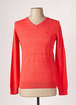 Pull col v manches longues rouge TOM TAILOR homme