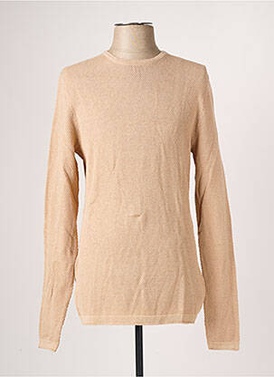 Pull maille souple et aérée manches longues beige ONLY&SONS homme
