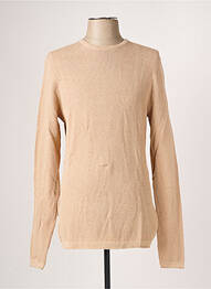 Pull maille souple et aérée manches longues beige ONLY&SONS homme