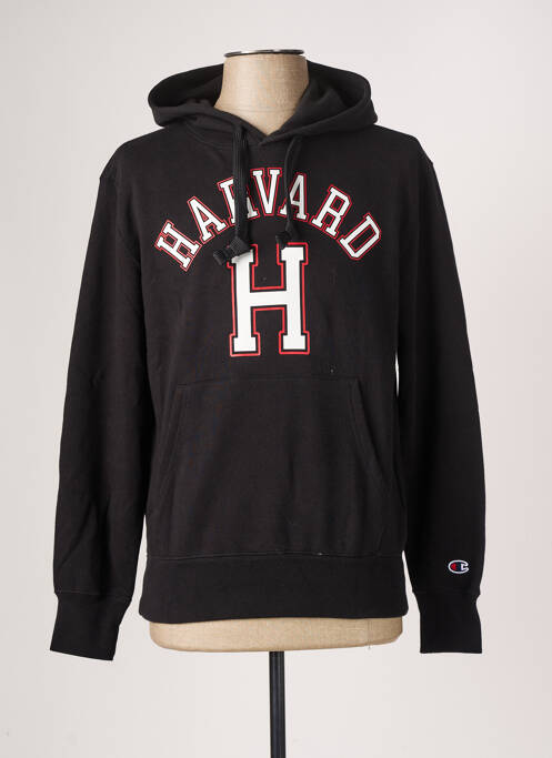 Sweat-shirt à capuche tissage jersey manches longues noir CHAMPION homme