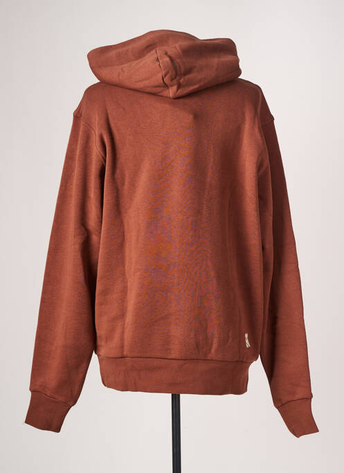 Sweat-shirt à capuche broderie manches longues marron CHAMPION homme