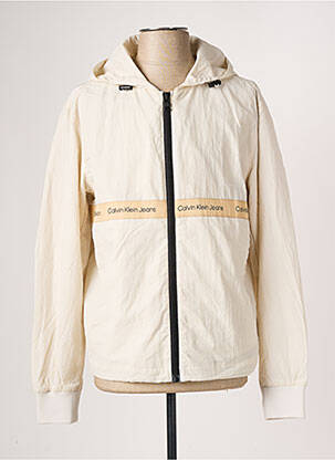 Veste casual coupe droite beige CALVIN KLEIN homme