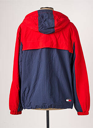 Coupe-vent poches a capuche rouge TOMMY HILFIGER homme