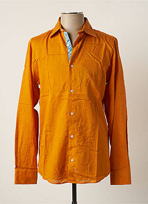 Chemise manches longues orange RECYCLED ART WORLD pour homme