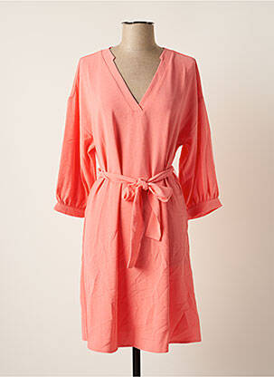 Robe mi-longue manches longues manches longues rose VERO MODA femme