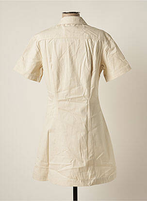 Robe mi-longue manches courtes manches courtes beige CALVIN KLEIN femme