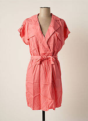 Robe mi-longue manches courtes manches courtes rose NOISY MAY femme