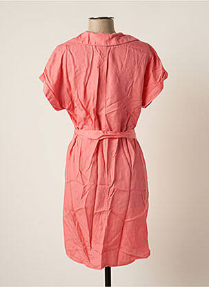 Robe mi-longue manches courtes manches courtes rose NOISY MAY femme
