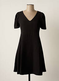 Robe mi-longue coupe fluide manches courtes noir XT STUDIO femme
