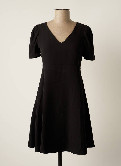 Robe mi-longue coupe fluide manches courtes noir XT STUDIO femme