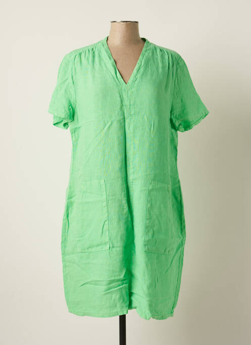Robe mi-longue vert SIGNE NATURE pour femme