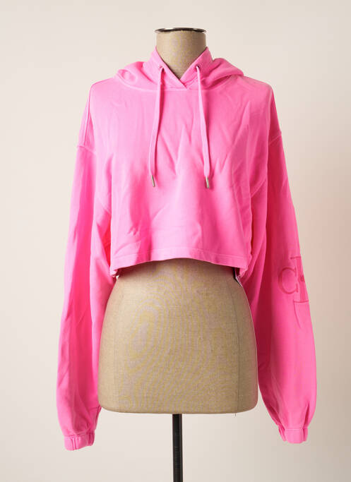 Sweat-shirt à capuche rose CALVIN KLEIN pour femme