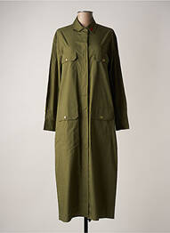 Robe longue manches longues manches longues vert CHICOSOLEIL femme