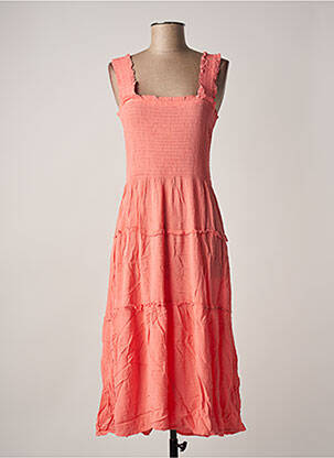 Robe mi-longue coupe évasée sans manche rose VERO MODA femme