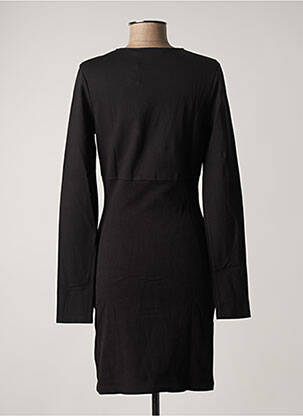 Robe mi-longue manches longues manches longues noir CALVIN KLEIN femme