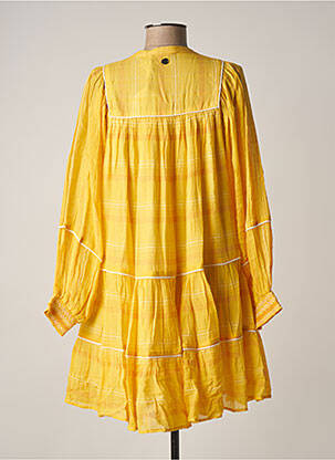 Robe courte manches longues manches longues jaune BSB femme