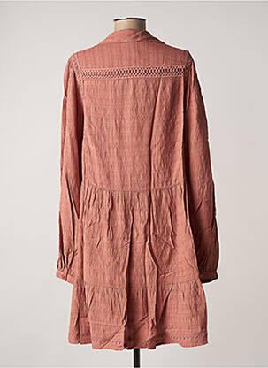 Robe courte coupe évasée manches longues rose SALSA femme