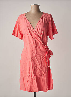 Robe mi-longue manches courtes manches courtes rose VERO MODA femme