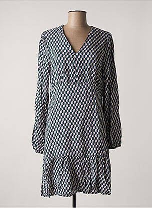 Robe mi-longue coupe évasée manches longues vert B.YOUNG femme