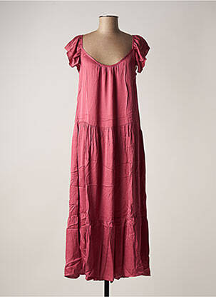 Robe longue rose PAKO LITTO pour femme