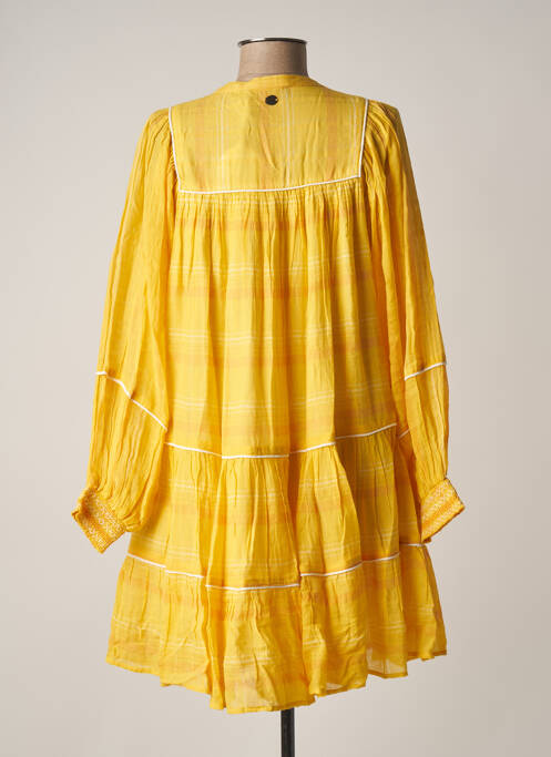 Robe courte jaune BSB pour femme