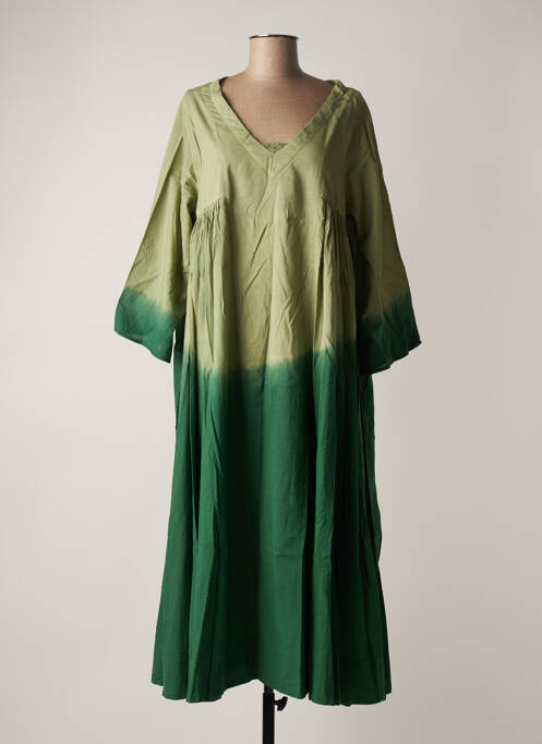 Robe longue vert CHICOSOLEIL pour femme