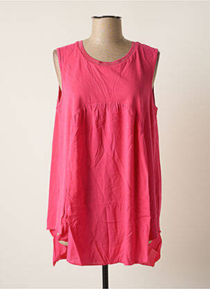 Top tissage jersey sans manche rose BSB femme