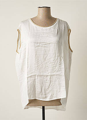 Top manches courtes manches courtes blanc BSB femme