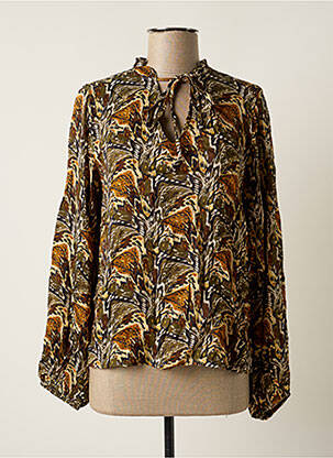Blouse imprimé fantaisie manches longues vert FREEMAN T.PORTER femme