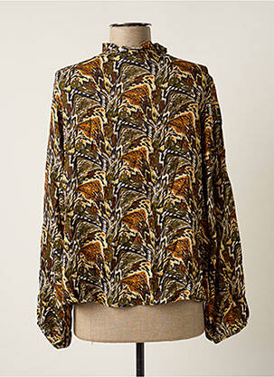 Blouse imprimé fantaisie manches longues vert FREEMAN T.PORTER femme